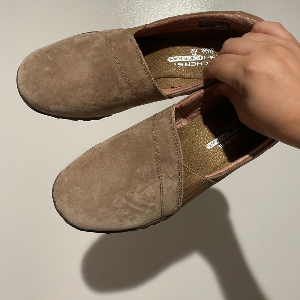 Skechers Tan Relaxed Fit Slip-Ons